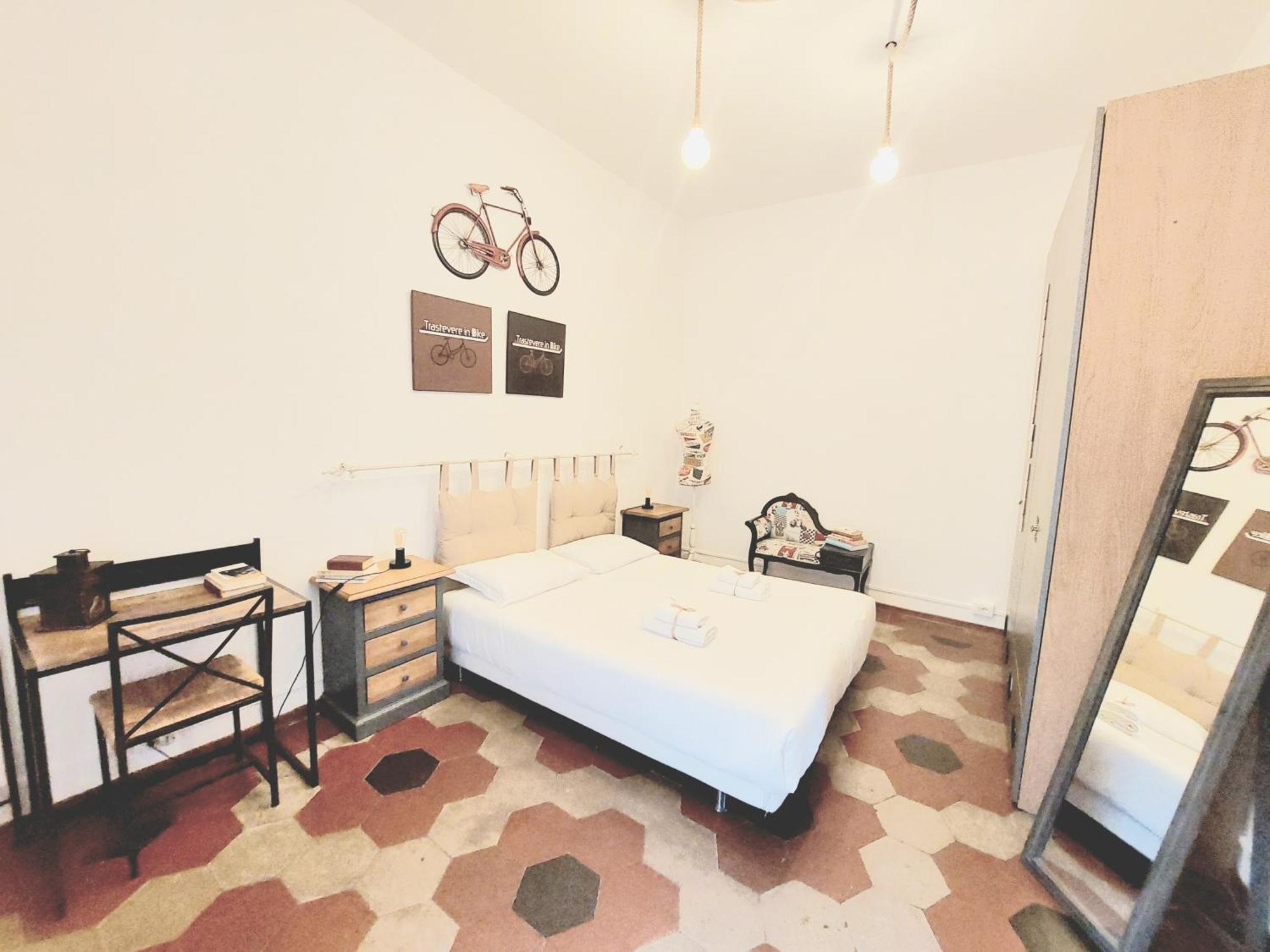 Trastevere In Bike - Con Wi-Fi E Ac 로마 외부 사진